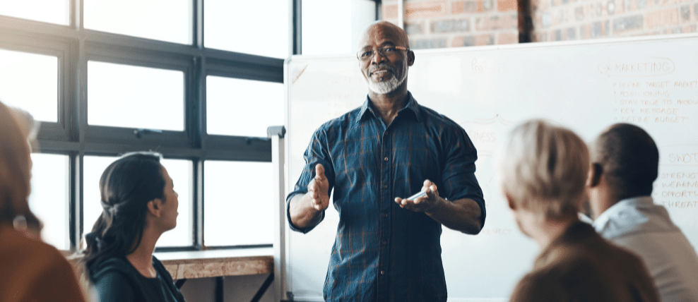 Man giving presentation
